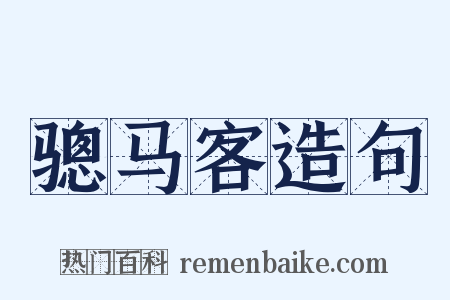 骢马客造句是什么意思的图片